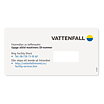 Vattenfall, felanmälan dekal för äldre ID nummer dekal.