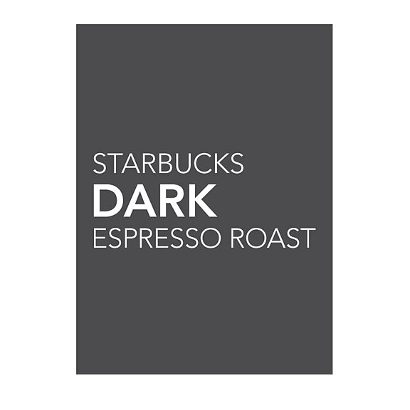 Kanisterdekal Starbucks Dark Espresso Roast
