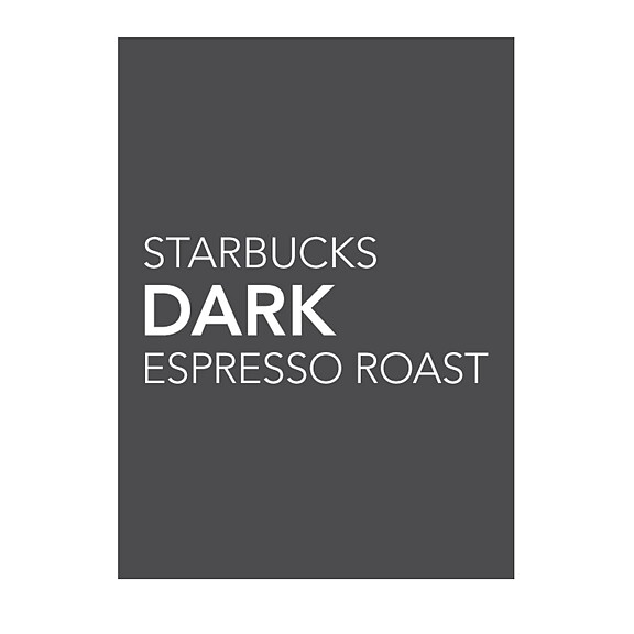 Kanisterdekal Starbucks Dark Espresso Roast