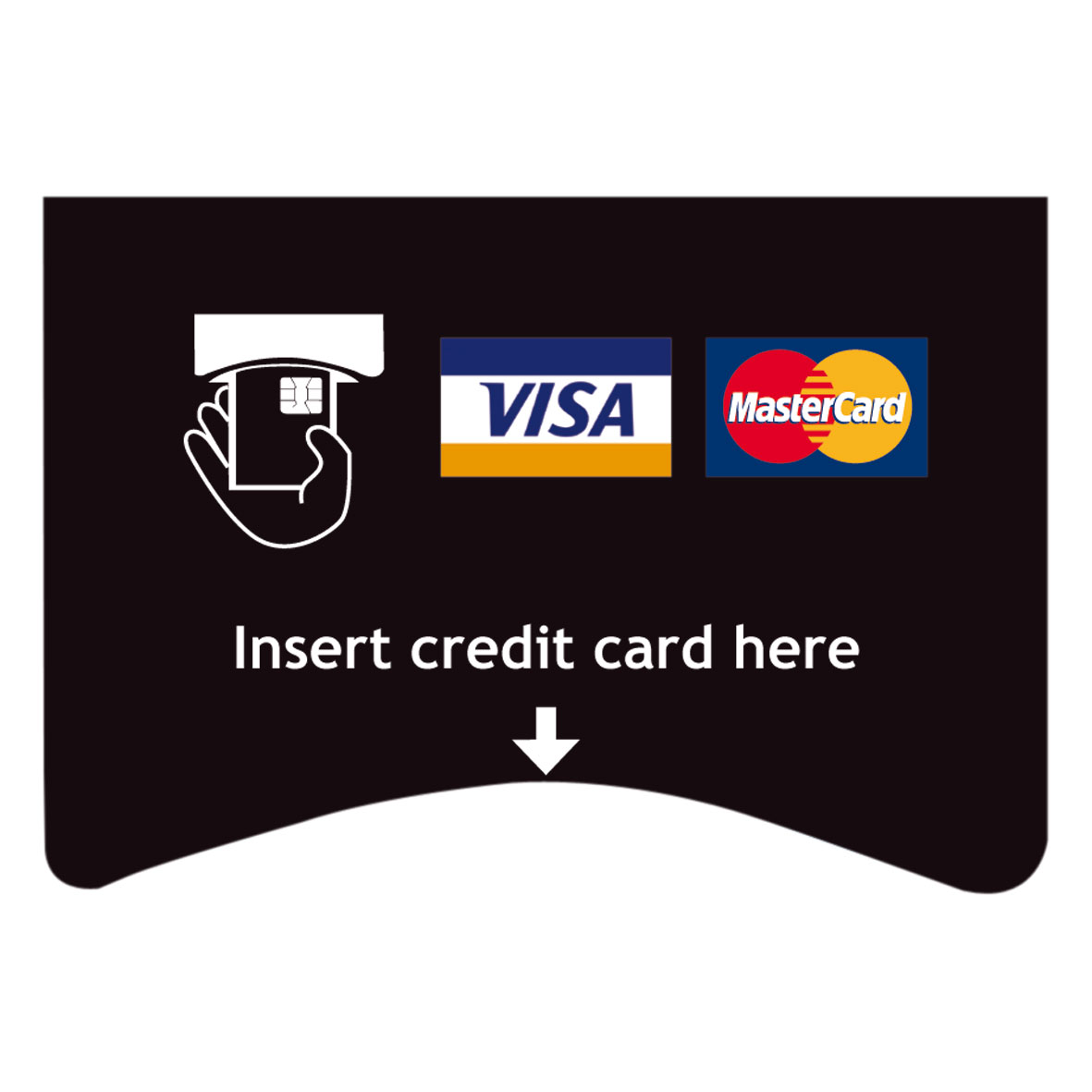 Betalningsinstruktion "Insert credit card here"