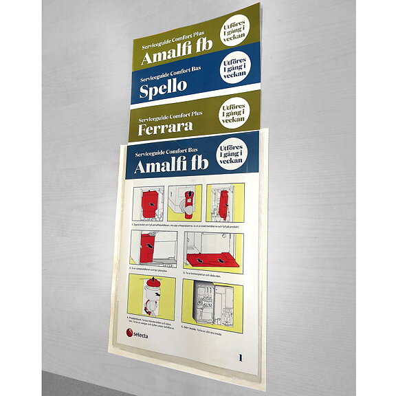 Plastficka för serviceguide