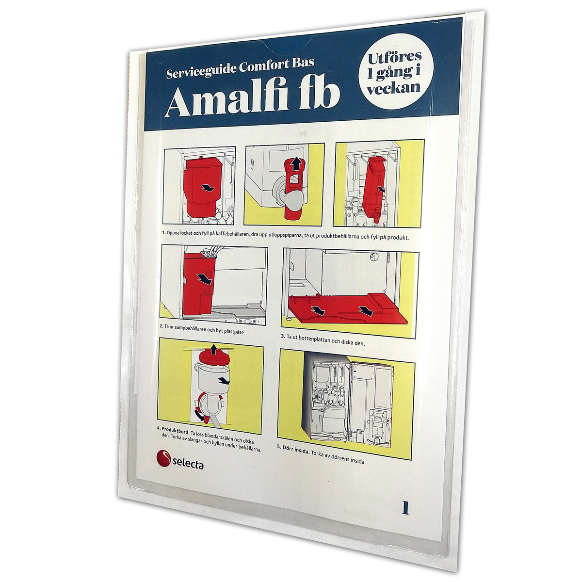 Plastficka för serviceguide