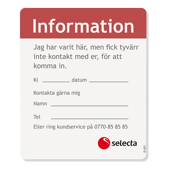 Informationsdekal " Jag har varit här" Levereras i påsar om 25 st dekaler.