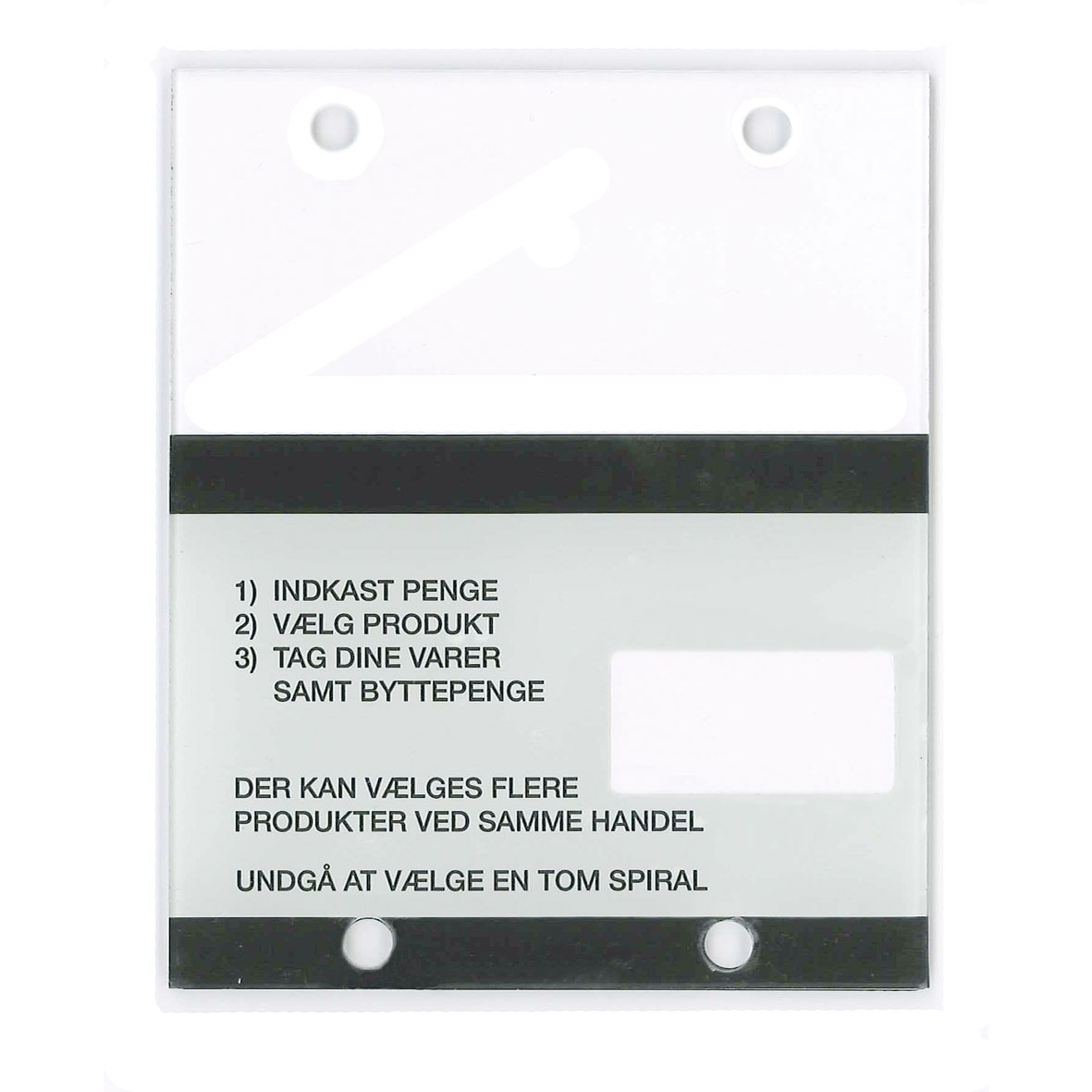 Payment  Instructions on plexiglass