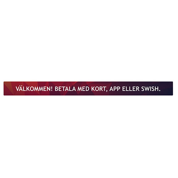 Streamer. Kort, App eller Swish.