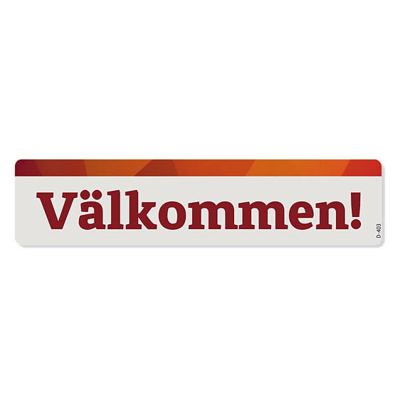 Välkommen dekal