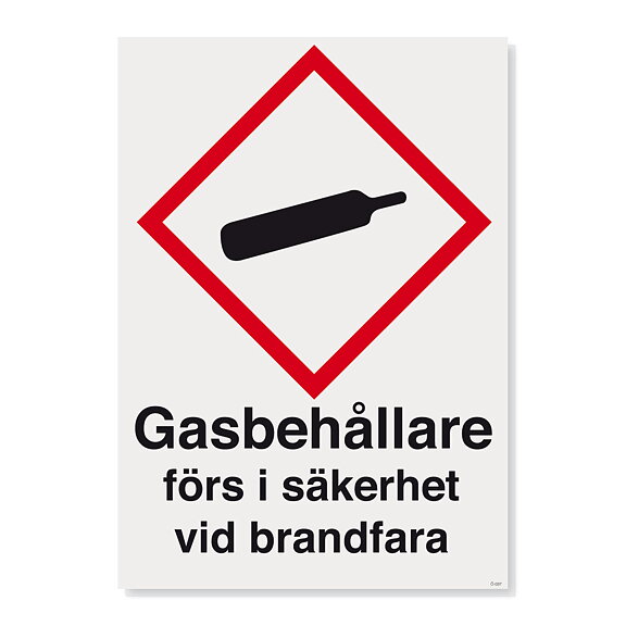 Dekal Gasflaskor 297 x 210 mm