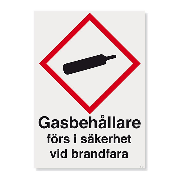 Dekal Gasflaskor 297 x 210 mm