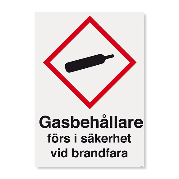 Dekal Gasflaskor 70 x 50 mm