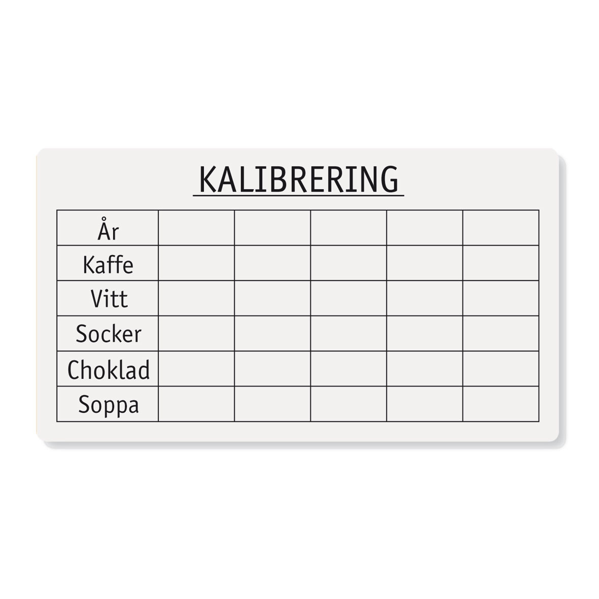Kalibrerings dekal