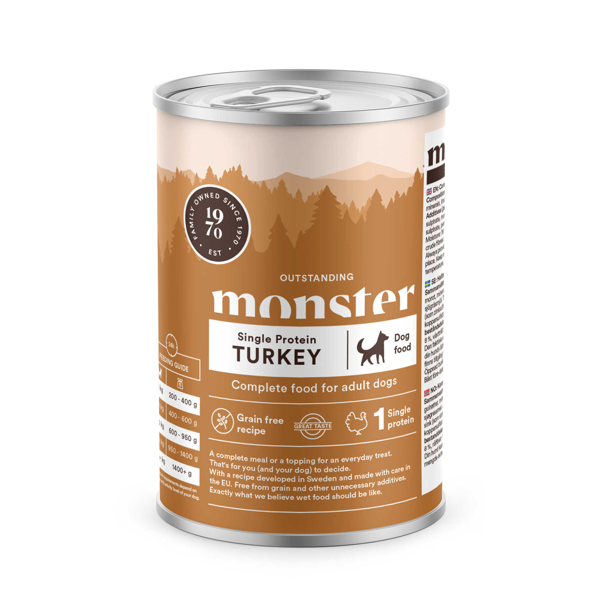 Monster Burk Single Protein Turkey 400g