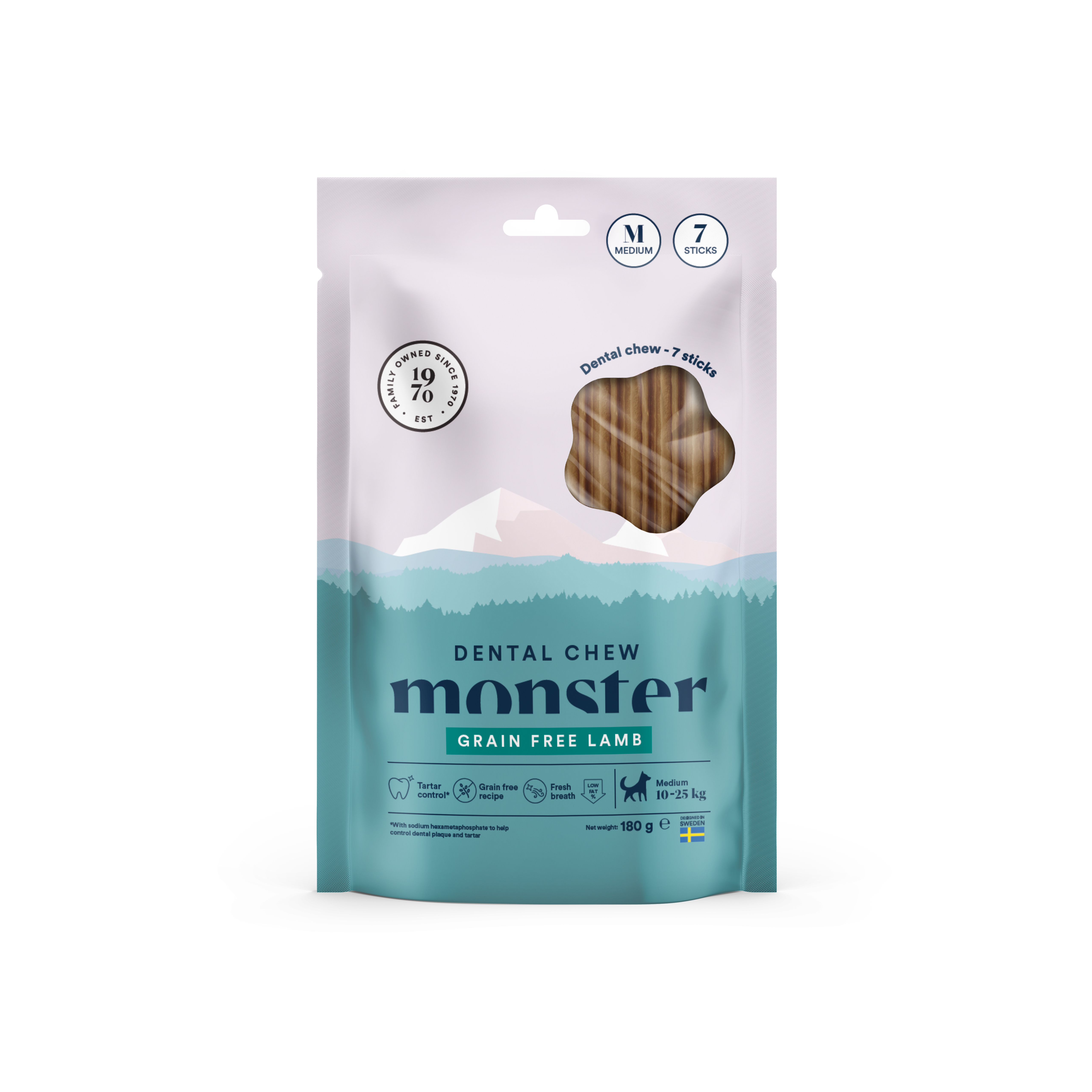 Monster Dental Chew Lamb Veckopack - 2