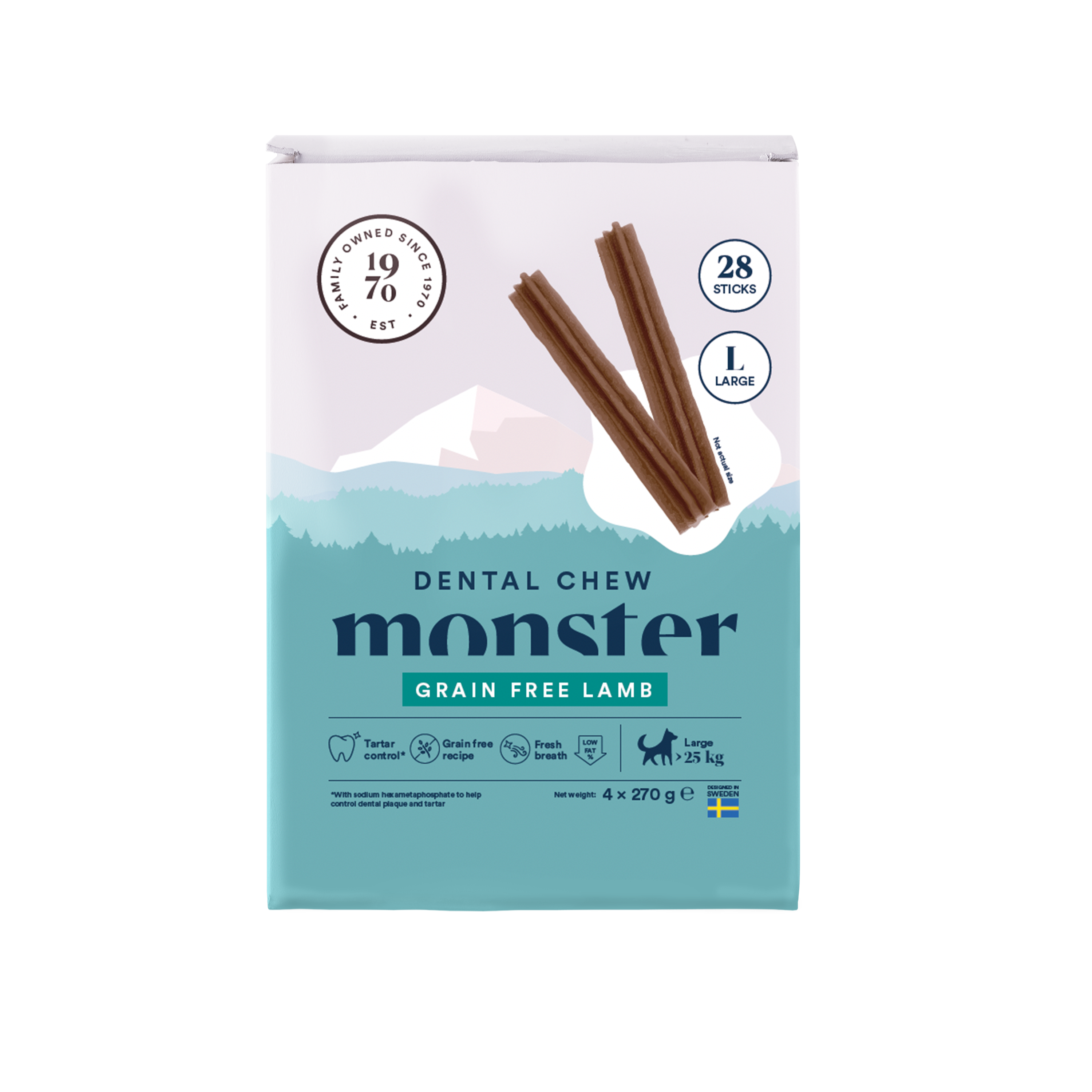 Monster Dental Chew  Lamb  Månadspack S,M,L - 3