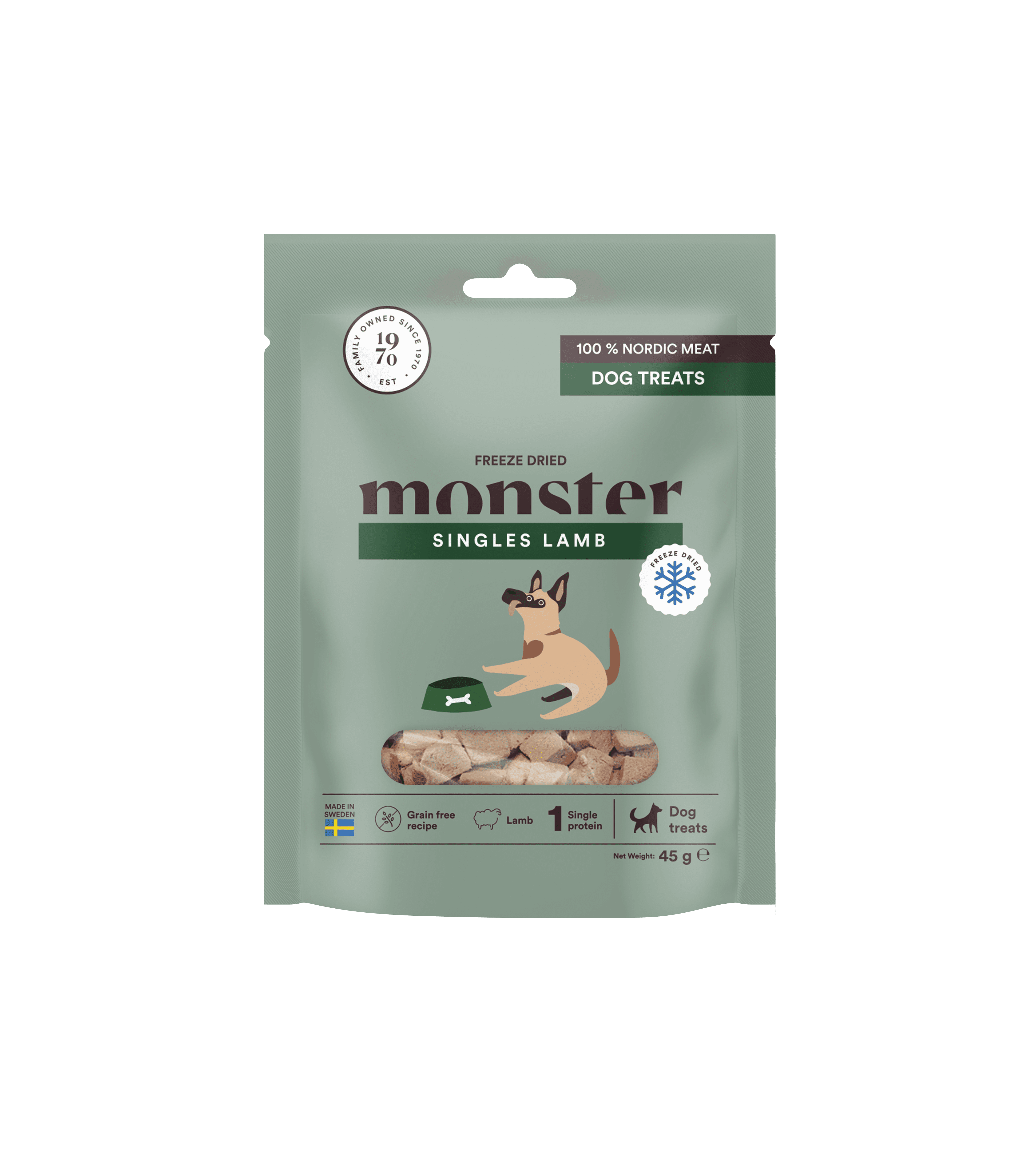 Monster Freezies Dried Treats Singles Lamb 45g