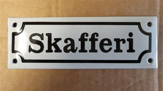 Emaljskylt Skafferi