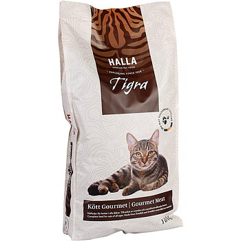 Halla Kattfoder Tigra Kött Gourmet 10KG
