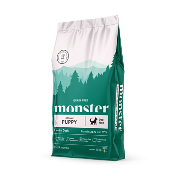 Monster Dog Puppy Grain Free 12 kg  Lamb/Duck 12kg