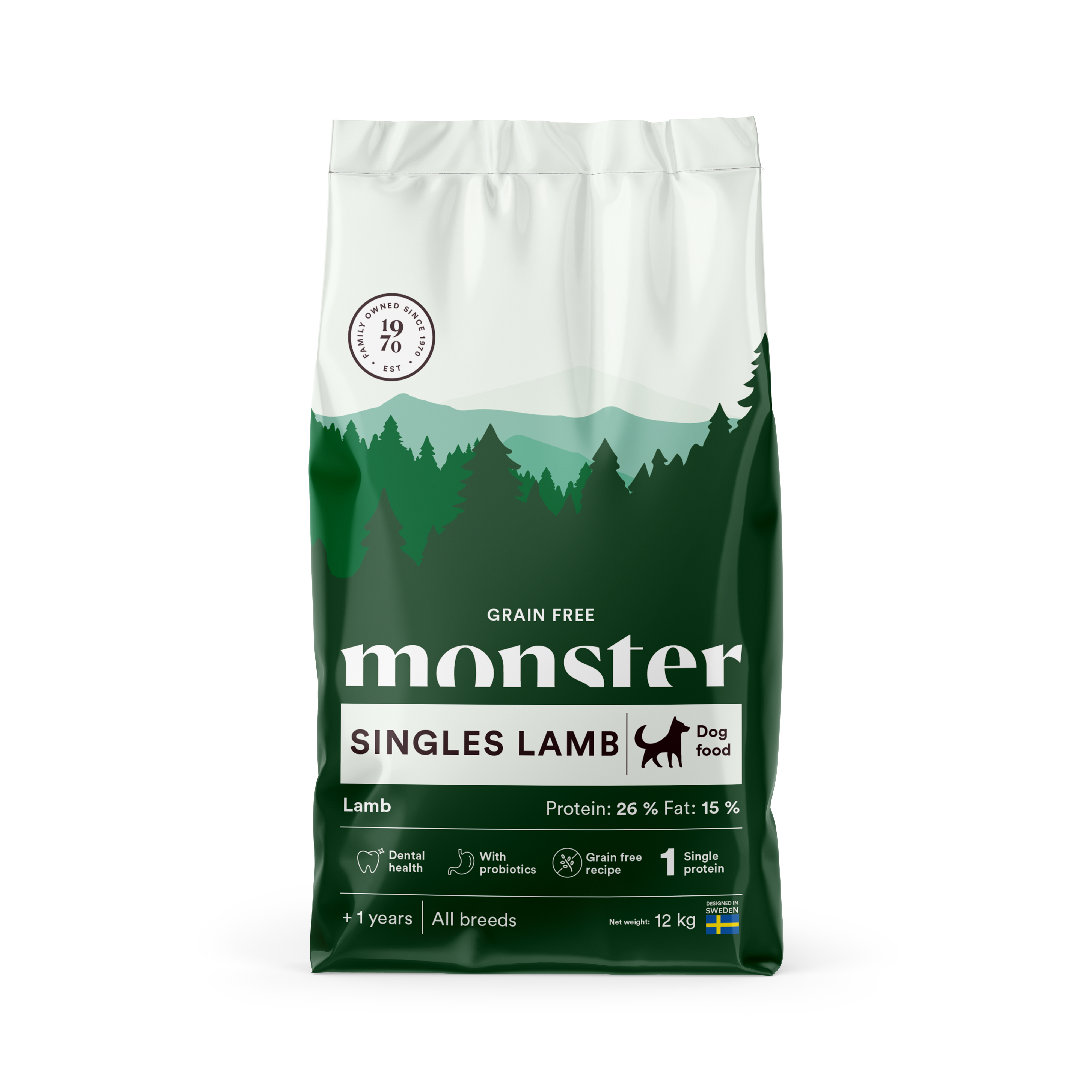 Monster Dog Grain Free Singles Lamb  12Kg