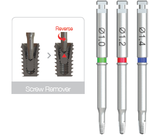 Screw remover Ø1.0 - 1.3 - 2