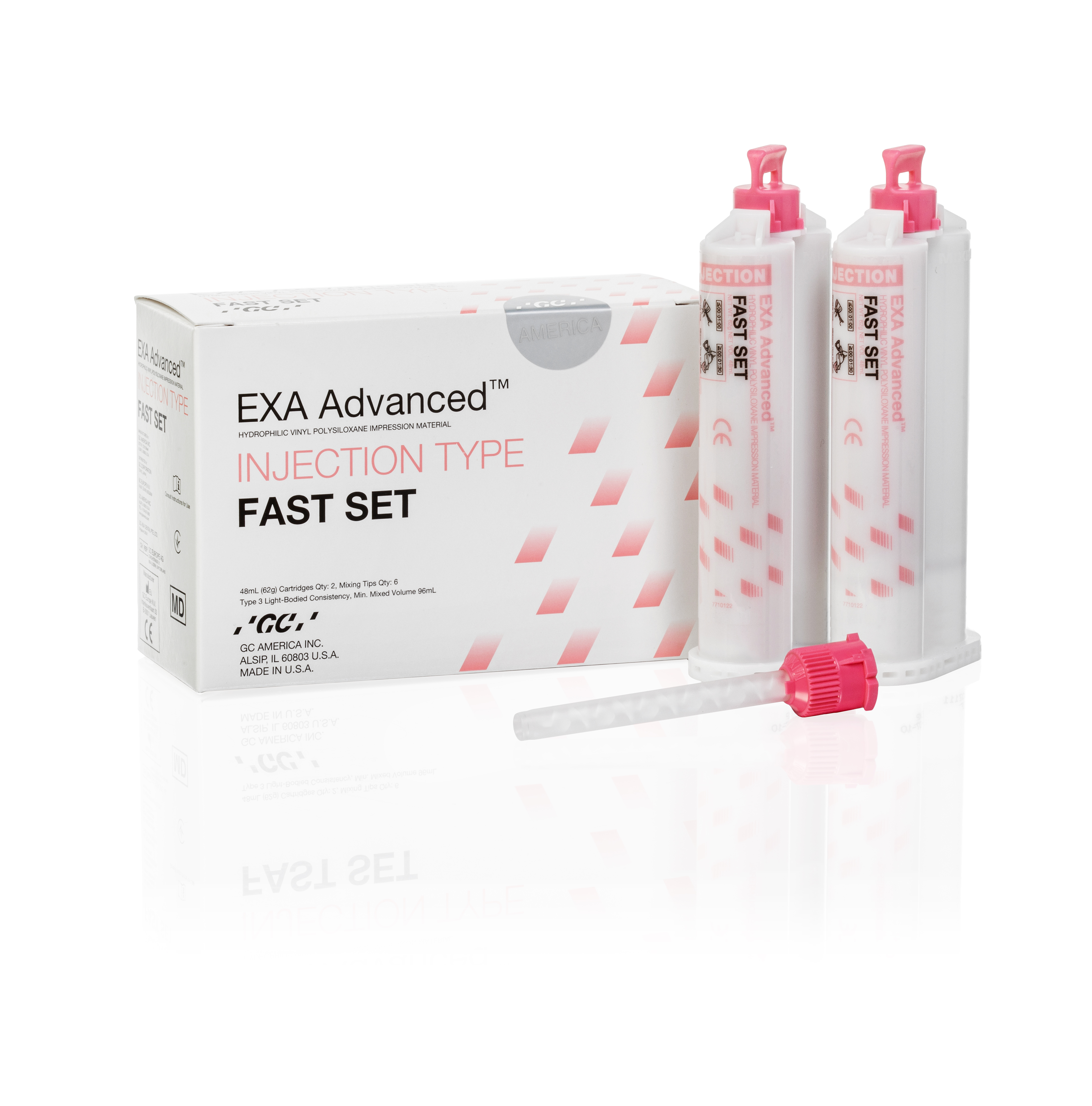  GC Exa Advanced Injection type A-silikon Fast setting, 2 x 48 ml 