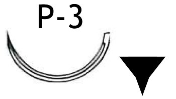 Ethilon sutur 5-0, 698H, P-3 needle, 45 cm black
