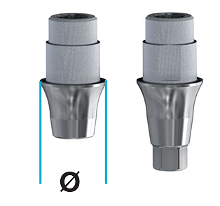 Titanbasis ⌀3,85 GH0.8mm engaging för Neodent®