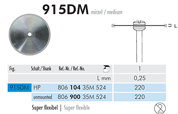 Diamond disc unmounted, 915DM Meisinger