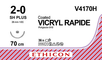 Vicryl Rapid sutur 2-0, V4170H, SH 70 cm undyed