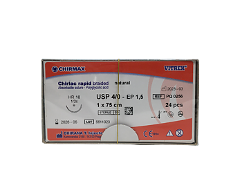 Chirlac Rapid sutur 4-0, HR 18 mm needle, 70 cm undyed