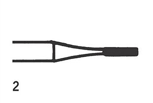 Steel Bur RA Flat fissure XC 2 (010), 6 pcs