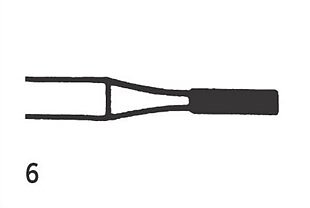 Steel Bur RA Flat fissure XC 6 (018), 6 pcs