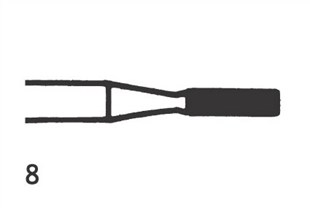 Steel Bur RA Flat fissure XC 8 (023), 6 pcs