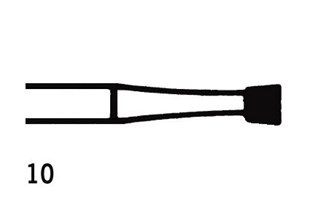Steel Bur RA Inverted cone 10 (027), 6 pcs