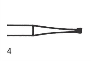 Steel Bur RA Inverted cone 4 (014), 6 pcs