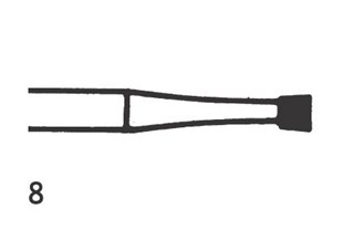 Steel Bur RA Inverted cone 8 (023), 6 pcs