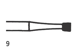 Steel Bur RA Inverted cone 9 (025)