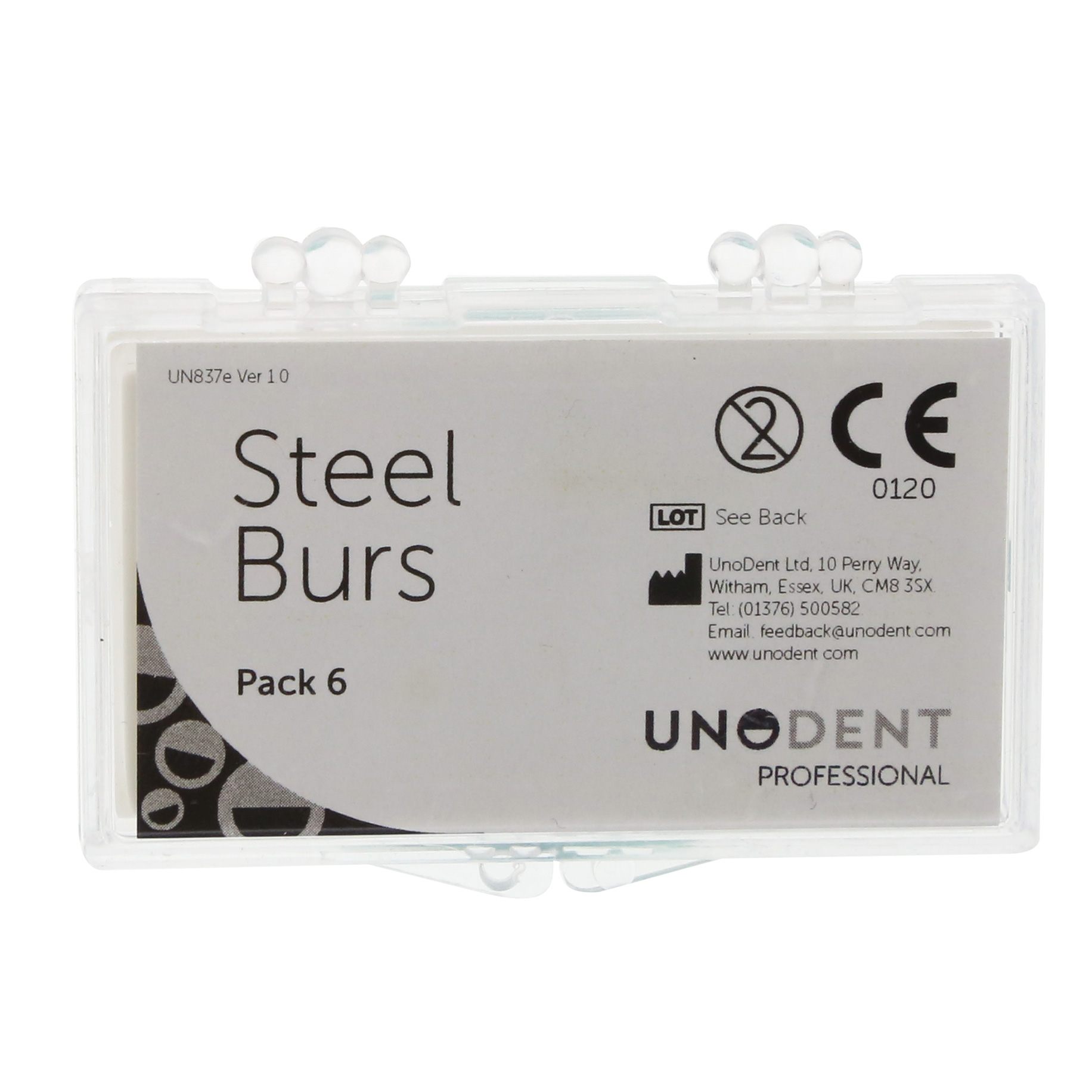 Steel Bur RA Round 1 (008), 6 pcs