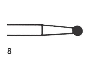 Steel Bur RA Min.Round 8 (023), 6 pcs
