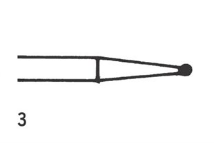Steel Bur RA Min.Round 3 (012), 6 pcs