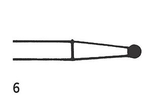 Steel Bur RA Round 6 (018), 6 pcs
