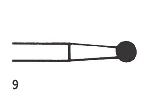 Steel Bur RA Round 9 (025), 6 pcs