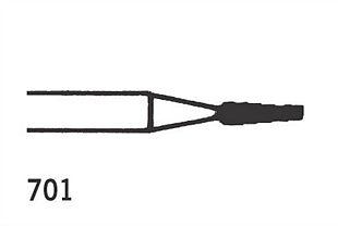 Steel Bur RA Tapered fissure 701, 6 pcs