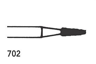 Steel Bur RA Tapered fissure 702, 6 pcs