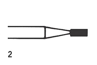 Steel Bur HP Flat fissure 2 (010), 6 pcs