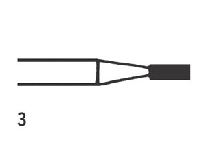 Steel Bur HP Flat fissure 3 (012), 6 pcs