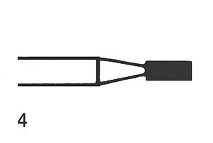 Steel Bur HP Flat fissure 4 (014), 6 pcs