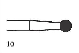 Steel Bur HP Round 10 (027), 6 pcs