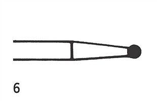Steel Bur HP Round 6 (018), 6 pcs