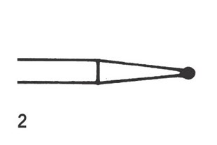 Steel Bur HP Round 2 (010), 6 pcs