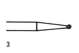 Steel Bur HP Round 3 (012), 6 pcs